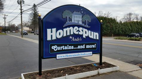 HOMESPUN-PVC cut out letters on background — dimensional letter sign by Hale Custom Signs