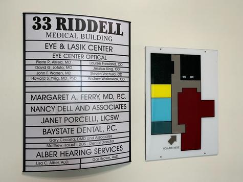 33 Riddell Street Medical Building — tenant directory sign by Hale Custom Signs