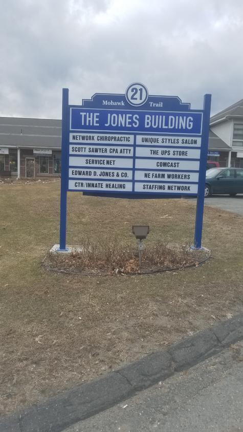 Jones Building full directory — tenant directory sign by Hale Custom Signs