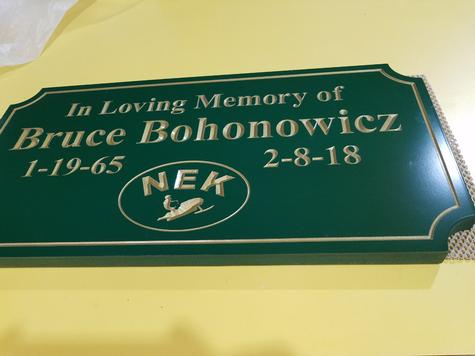 Carved letter memorial sign — hand-carved dimensional sign by Hale Custom Signs