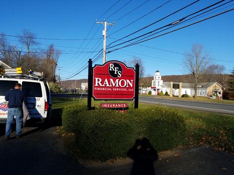 Sandblasted dimensional sign fabricated by Hale Custom Signs in Gill, MA