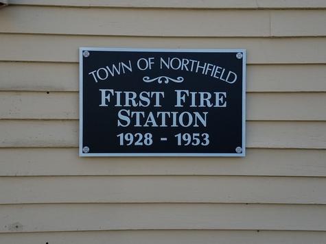 Town of Northfield Fire Station Cast plaque — specialty custom sign by Hale Custom Signs