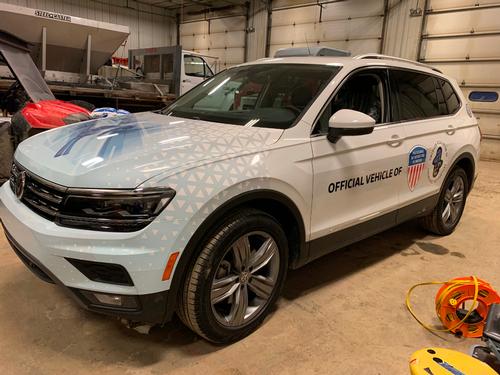 Mount Snow Tiguan Partial wrap and lettering — vehicle graphics installation by Hale Custom Signs