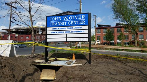 John Olver Transit Center — tenant directory sign by Hale Custom Signs