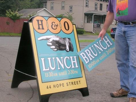 Hope & Olive - A-Frame — specialty custom sign by Hale Custom Signs