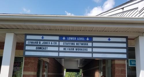 Jones Building directory — tenant directory sign by Hale Custom Signs