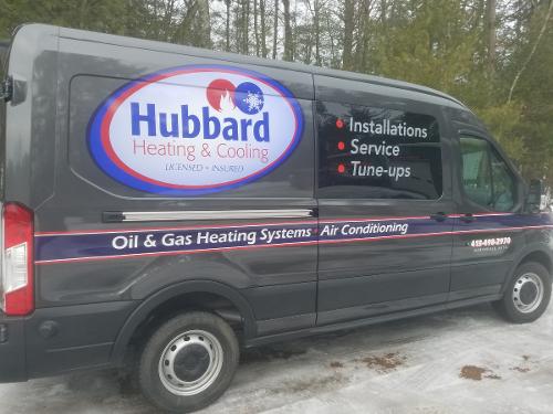 Hubbard Heating & Cooling Complete — vehicle graphics installation by Hale Custom Signs