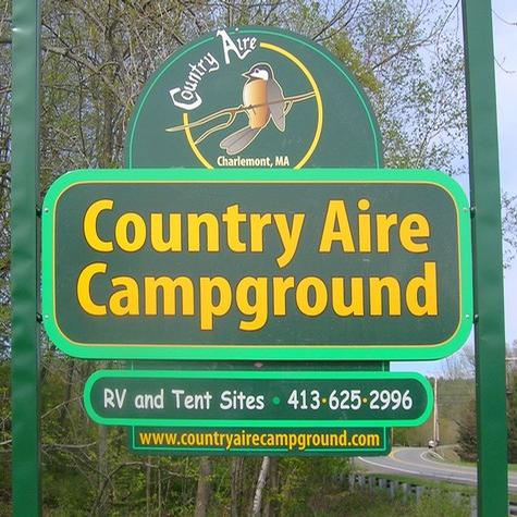 Country Aire Campground — post and panel sign by Hale Custom Signs
