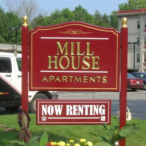 Mill House - Re-Painted — sign being fabricated on the bench by Hale Custom Signs